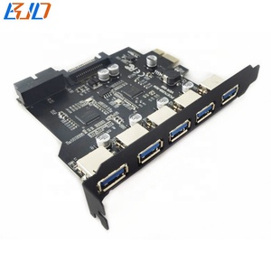 5 USB 3.0 Hub to PCI Express PCI-E PCIe 1X Expansion <strong>Riser</strong> <strong>Card</strong> with SATA 15Pin Power Connector