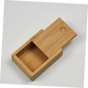 Caja de almacenamiento de bambú rectangular con tapa extraíble, organizador de escritorio, caja de madera para artículos pequeños - Product Image 3