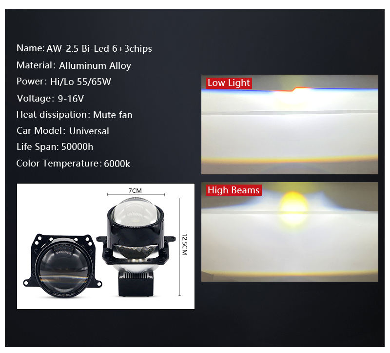 AW-2.5 Bi-LED 6 + 3ชิป