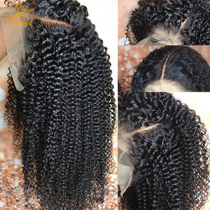 Perruques afro crépues brésiliennes Remy, densité <span class=keywords><strong>150</strong></span>, pré-épilées, perruque crépue bouclée en dentelle 13x4, perruques en cheveux humains pour femmes noires - Product Image 4