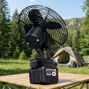 Ventilador Silencioso Recargable de 8 Pulgadas con Batería de Litio de 4000mAh de Larga Duración, Grado Industrial/DIY, para Camping, Pesca y Uso en Obras - Product Image 1
