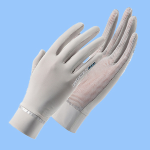 <span class=keywords><strong>Mitaines</strong></span> de conduite d'été pour femmes, protection solaire UV, <span class=keywords><strong>fines</strong></span>, en soie glacée, dentelle, maille de paume, antidérapantes, doigts exposés, viscose, style uni, usage quotidien - Product Image 4