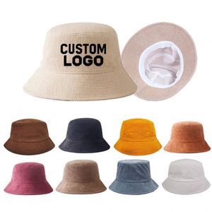 Sombrero de Pescador de Corduroy Personalizado con Logotipo Bordado en 3D, Estilo de Personaje, Unisex, Transpirable, Protección Solar para Exteriores - Product Image 4