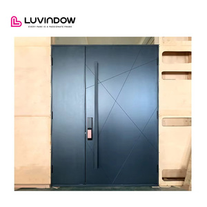 Porta di Sicurezza Doppia in Legno Massello Stile Americano, Design Moderno Personalizzato per Case e Hotel - Product Image 3
