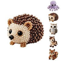 Kit de Bricolage en Gros de Perles 3D Animaux Assortis (Grenouille, Pieuvre, Chat) – Ensemble de Perles Artisanales pour Débutants, Cadeau Fait Main pour Adultes et Adolescents, Décoration