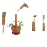 Suministros de Jardinería de Alta Calidad, Varilla de Escalada para Plantas en Maceta, Poste de Musgo de Coco Apilable con Estaca de Madera de Haya Antimoho
