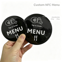 Individuelle Menü-NFC-Karte mit Aufkleber, Bedruckt mit 213 215 216 Chip, Kontaktlose RFID-Smartcard für Restaurants, Tippen zum Bestellen