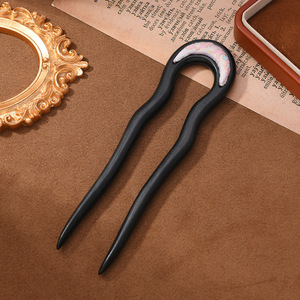 Épingles à cheveux doubles en forme de U, brocart Song, accessoires de jupe style chevalier ancien, épingles à cheveux minimalistes modernes de style chinois - Product Image 3