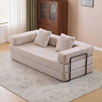 Sofá Cama Extensible y Plegable Moderno con Esponja de Alta Densidad, Elimina la Necesidad de Ensamblaje, Acolchado para Sala de Estar