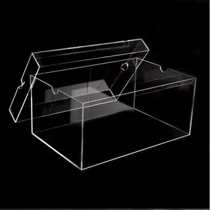 透明透明有机玻璃带盖鞋盒