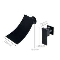 Robinets de lavabo encastrés muraux modernes Mélangeur d'eau en laiton Boîte intégrée Robinet d'évier de salle de bain dans le robinet mural