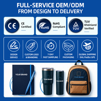 Ensemble cadeau promotionnel personnalisé en gros 4 en 1 avec logo, carnet en cuir PU A5, stylo, clé USB, thermos, cadeaux pour salons professionnels avec boîte cadeau