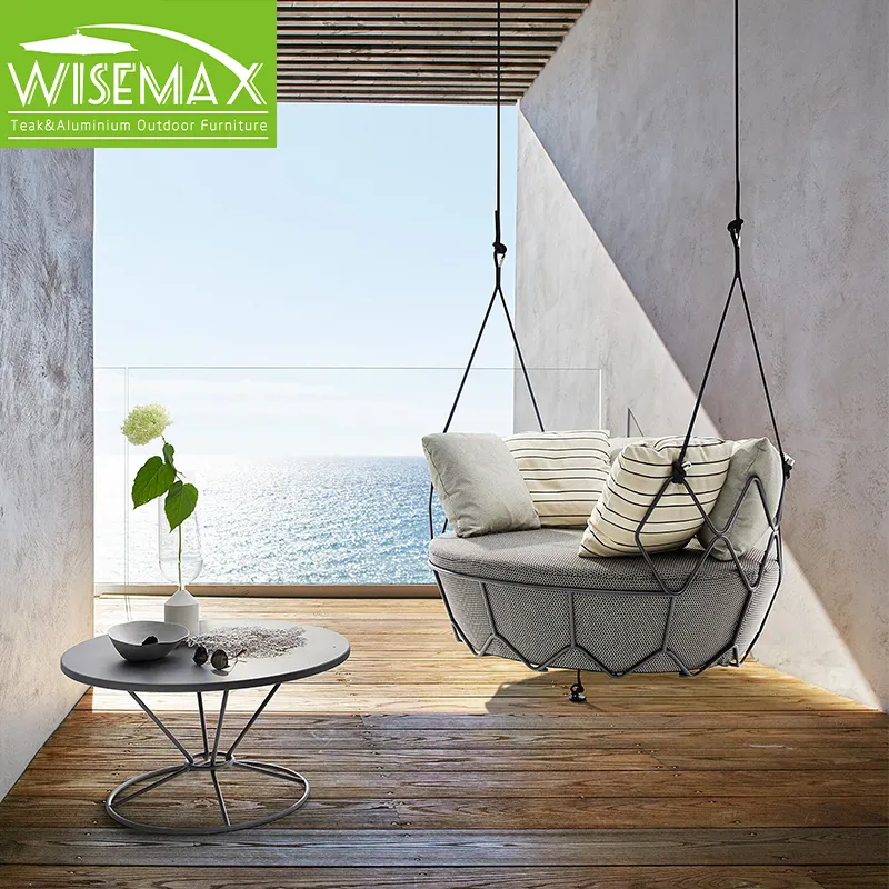 WISEMAX мебель, уличные качели, кресло в форме яйца, алюминиевые с веревкой, плетеные, садовые, патио, Подвесные качели для балкона, наборы кушетки