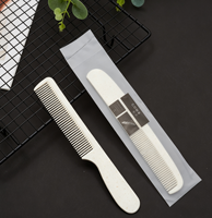 Kit de toilette minimaliste Black Label emballé séparément pour l'hôtellerie, avec poignée en paille de blé écologique, pour chambre d'hôtes et salle de bain