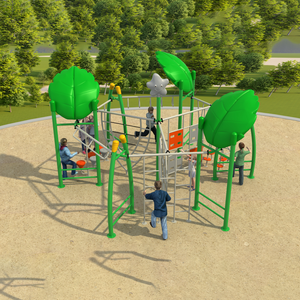 Équipement de jeu pour enfants en plein air, filet d'escalade, filet de corde, toboggan, certifié EN1176, anti-corrosion, pour jardin d'enfants - Product Image 1