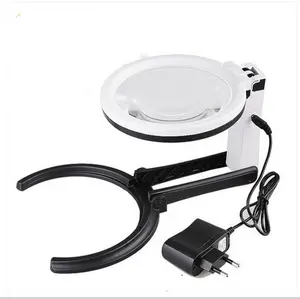 Handheld Reading Magnifying Glass 1.8x5x Folding Magnifier Reading Portable Handheld Magnifying Glass With 12 Led Lights