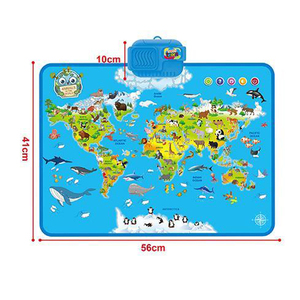 Samtoycn Vente en gros Carte du monde animale éducative précoce avec lecture audio en anglais - Product Image 1