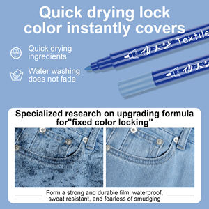 Vente en gros de stylo de teinture denim, stylo pinceau pour tissu <span class=keywords><strong>indélébile</strong></span> et permanent, stylo <span class=keywords><strong>marqueur</strong></span> <span class=keywords><strong>textile</strong></span> à pointe fine - Product Image 5