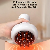 Brosse de massage des méridiens avec ventouses chauffantes à pression négative, grattoir de santé pour application corporelle