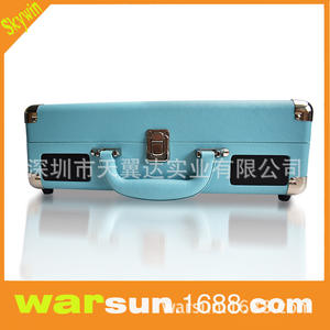 Tourne-disque alimenté par USB avec sortie RCA, étui en cuir Skywin, lecteur de disques vinyles - Product Image 1