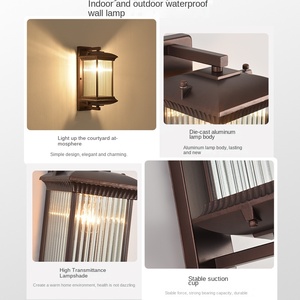 Simple Style <b>Outdoor</b> Garden Wall Lamp Luminaire Lantern Fixture with Long <b>Strip</b> Design for Wall Decoration - Product Image 3