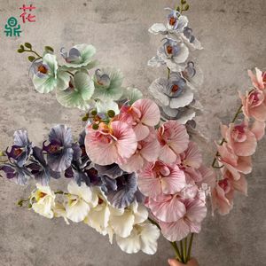 Orquídea Phalaenopsis Artificial Hua Ding de 9 Cabezas, de Goma Suave, para Decoración del Hogar, Bodas y Arreglos Florales - Product Image 1