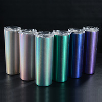 BORGE Vente chaude 20 oz gobelets maigres double paroi isolé gobelets à eau droite gobelet à vin avec couvercles et pailles