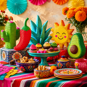 Mini Piñ<span class=keywords><strong>ata</strong></span> Cactus, Peperoncino e Avocado - Set Regalo per la Celebrazione del Cinco de Mayo, Gadget per Feste a Tema Messicano - Product Image 2