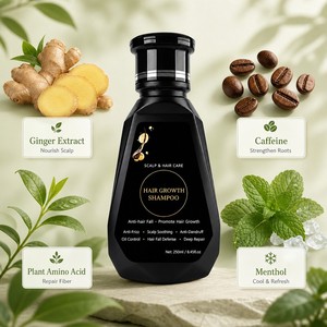 Shampoo allo Zenzero con Caffeina e Aminoacidi per la Crescita dei <span class=keywords><strong>Capelli</strong></span>, <span class=keywords><strong>Anti</strong></span>-<span class=keywords><strong>Caduta</strong></span>, Riparazione Profonda, Rafforzamento delle Radici, Risultati Visibili in 4 Settimane, per Adulti - Product Image 2