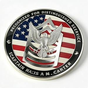 Custom Zinc Alloy Challenge Coin with Angel & Guitar Palm Design Double-Sided Soft Enamel Finish for Events & Team Gifts - Product Image 2