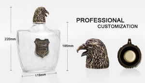 Großhandel Neues Design Maßgefertigte Spirituosenflaschen für Wodka <span class=keywords><strong>Gin</strong></span> Whiskey Tequila Kristallglas mit Korken Siebdruck 500ml/750ml - Product Image 6