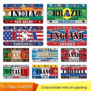 Ретро-декор для бара, ресторана, клуба, дома: настенная табличка в американском стиле, производство Вэньчжоу, с принтом, лицензионная, трансграничная продажа, жестяная. - Product Image 2