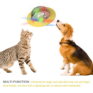Interactive <b>Dog</b> Treat Dispenser Toy with Yellow Base and Clear Dome for Feeding and Play - Product Image 3