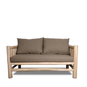Gubuk Bali Scandinavian Modern 2-Seater Teak Inflatable Sofa Eco-Friendly Rectangular 70x135x65mm for Living Room - Product Image 4