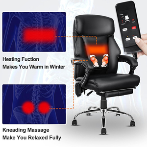 Neuer Ergonomischer Chefsessel mit verstellbarer Rückenlehne, Heizung, Knetmassage und Fußstütze - Product Image 2