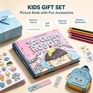 Stampa Personalizzata di Libri Illustrati per Bambini con Copertina Rigida, Libro di Storie con Cartoni Animati di <span class=keywords><strong>Robot</strong></span> Gelatoio per Bambini, Stampa Offset a Colori OEM ODM - Product Image 6