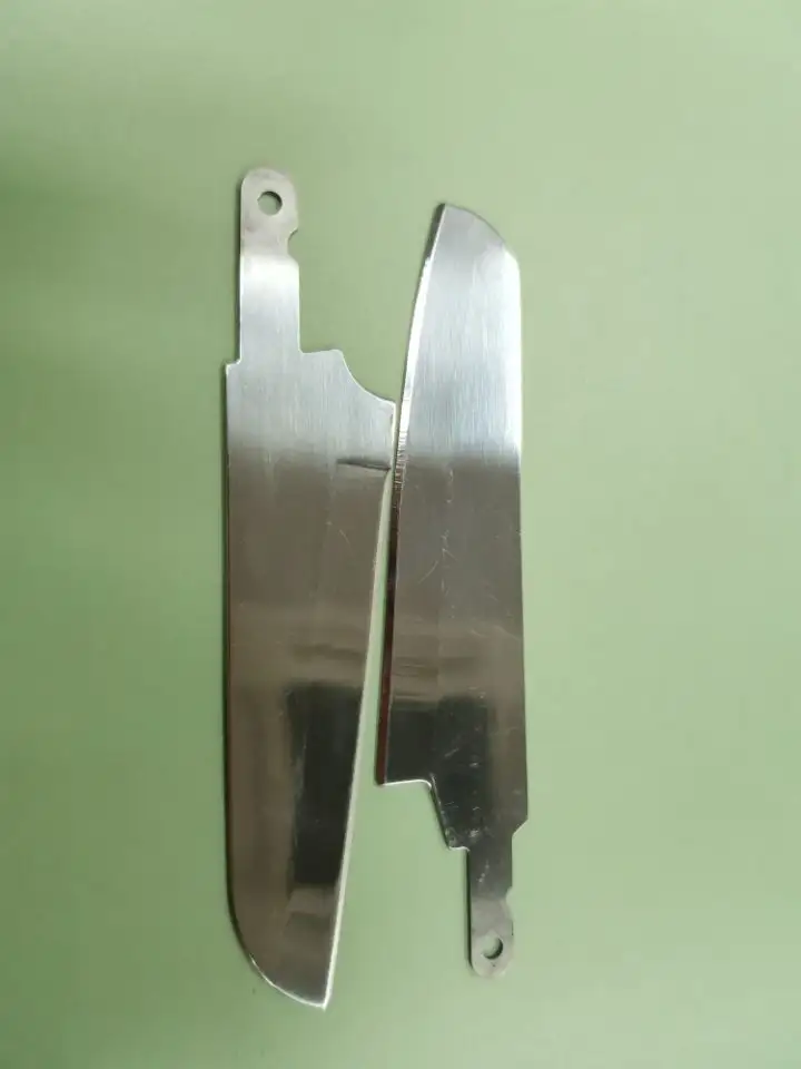 Lama per coltello affilata artigianale fissa rotonda da 3.5 ''lama per coltelli vuota intercambiabile per frutta personalizzata senza manico