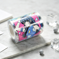 Servicio de Fabricación de Cinta Adhesiva Translúcida Ultrafina Hercter, Diseño Anime DIY, Adhesivo Sutil, Impresión Personalizada