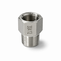 Adaptateur hexagonal sur mesure en acier inoxydable 304, usiné CNC, haute pression BSPP/BSPT 3000 PSI, filetage mâle-femelle 1/2 et 3/4 pouces
