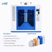 Máquina Automática de Moldeo por Soplado para Bidones de Plástico de 5L, Producción de Bidones de HDPE, Alto Rendimiento, Suministro de Fábrica