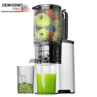 Custom Logo 5.11 Inch Brede Voerparachute Professionele Koude Pers Langzaam Fruit Juicer Elektrische Commerciële Juicer Afzuigmachine
