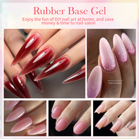 BORN PRETTY PRO OEM Rubber Base Builder Gel 15ml Auto-nivelant Couleur Caoutchouc Base Coat Gel Structurel pour la Construction des Ongles