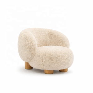 Fauteuil lounge modulaire HDC en fausse fourrure, fauteuil design Bou, fauteuil d'appoint de luxe en peau de mouton pour salon, bar et mobilier de club - Product Image 1