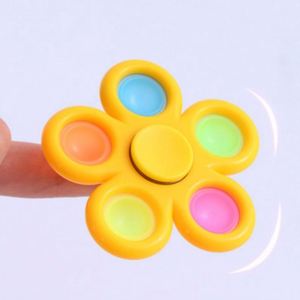 Custom Logo Colorful Five <b>Leaf</b> Top Bubble Music Finger Top Pioneer Finger Top Stress Relieving Toy for Children - Product Image 4