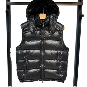 Gilet Imbottito da <span class=keywords><strong>Uomo</strong></span> di Alta Qualità Senza Maniche con Cappuccio Rimovibile Capo di Abbigliamento Formale Invernale in Tessuto di Poliestere Vestibilità Ampia e Caldo - Product Image 1