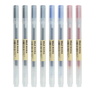 ชุดปากกาเจล <span class=keywords><strong>MUJI</strong></span> ของแท้จากญี่ปุ่น ขนาดหัวเขียน 0.38 มม. 0.5 มม. สีดำ แดง น้ำเงิน ปากกาลูกลื่นพลาสติก สำหรับใช้ในสำนักงานและโรงเรียน - Product Image 1