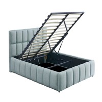 Yiqian Cadre de lit en bois massif, style minimaliste italien et nordique, lit double capitonné, disponible en tailles Twin et King Size, pour chambre principale et mariage
