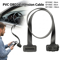 Câble d'extension OBD2 plat en PVC, 16 broches, connecteur de diagnostic mâle-femelle pour accessoires automobiles, câble OBD2