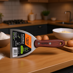 Espátula Flexible de Acero Inoxidable con Mango de Madera, Herramienta de Cocina Premium ET-5XM de 5 Pulgadas para Cocinar y Hornear, Apta para Horno - Product Image 2