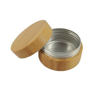 Pot en aluminium et fer blanc au design tendance avec décoration en bambou – Contenants cosmétiques multi-tailles pour parfum, rouge à lèvres et <span class=keywords><strong>lotion</strong></span> - Product Image 1